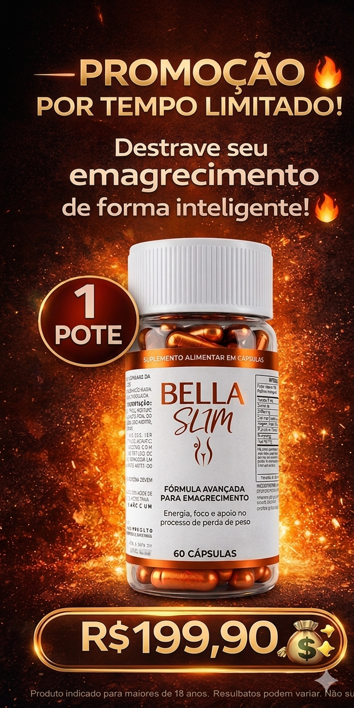 Frascos BELLA Slim com cápsulas